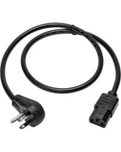 Tripp Lite Computer Power Cord Right-Angle 5-15P to C13 15A 125V 14AWG 12ft - For Desktop Computer, Server, Monitor, Printer, Surge Protector, UPS, PDU - 125 V AC / 15 A - Black