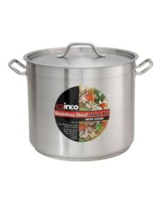 Winco Stainless-Steel Stock Pot With Lid, 8 Qt, Silver