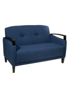 Ave Six Main Street Loveseat, Woven Indigo/Espresso