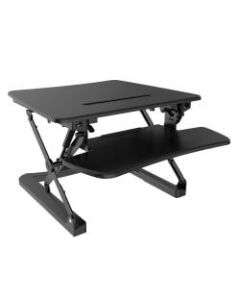 FlexiSpot Height-Adjustable Standing Desk Riser With Removable Keyboard Tray, 27in W, Black