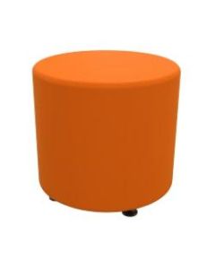 Marco Round Seating Ottoman, 16inH x 19inW x 19inD, Papaya