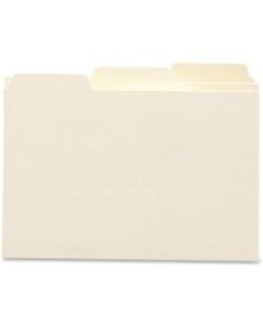 Smead Card Guides, Blank Tab Sets - Index Card - 5in x 8in Sheet Size - 1/3 Tab Cut - Assorted Position Tab Location - 18 pt. Folder Thickness - Manila - Recycled - 100 / Box