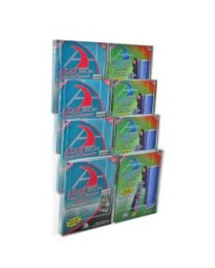 Azar Displays Wall-Mount Brochure Holder, Letter Size, 8 Pockets, 28 3/4in x 19in