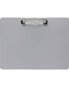 Business Source Landscape Plastic Clipboard - 8 1/2in x 11in - Plastic - Silver - 1 Each