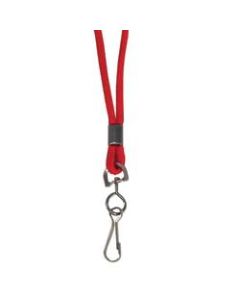 C-Line Standard Lanyards With Swivel Hooks, 36inL, Red, Pack Of 24