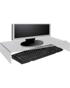 Kantek Acrylic Monitor Stand with Keyboard Storage - Up to 19in Screen Support - 50 lb Load Capacity - CRT Display Type Supported21.3in Width - Desktop - Acrylic - Clear