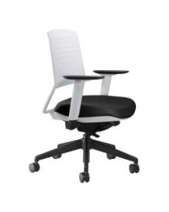 Koplus Switch Fabric Mid-Back Task Chair, Black/White