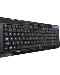 AVS Gear Black Multimedia LED Luminescent USB Keyboard with Light Switch