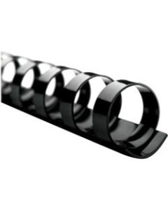 GBC CombBind Binding Spines - 2in Maximum Capacity - 500 x Sheet Capacity - 19 x Rings - Round - Black - Plastic - 50 / Box