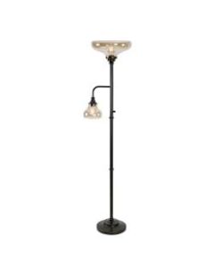 Kenroy Home Wren Mother And Son Torchiere Floor Lamp, 73inH, Oil-Rubbed Bronze