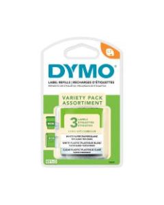 DYMO LT 12331 Variety Tapes, 0.5in x 13ft, Pack Of 3