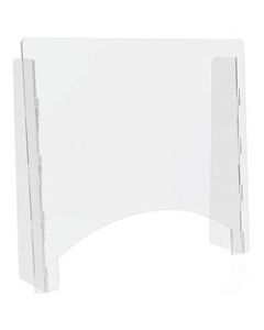 Deflect-O Acrylic Countertop Barriers, 24inH x 27inW x 3/16inD, Clear, Set Of 2 Barriers