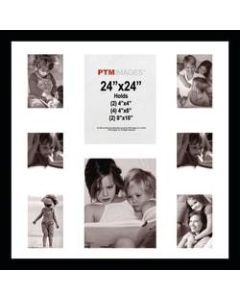 PTM Images Photo Frame, Collage, 24inH x 24inW, Black