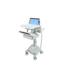 Ergotron StyleView - Cart - for notebook / keyboard / mouse (open architecture) - medical - aluminum, zinc-plated steel, high-grade plastic - gray, white, polished aluminum