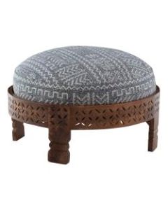 Powell Logan Ottoman, Hazelnut/Aztec Gray/White