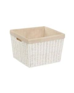Honey-Can-Do Paper Rope Basket With Lining, Medium Size, White