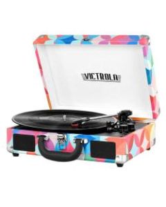 Innovative Technology Victrola Bluetooth Suitcase Record Player, Multicolor