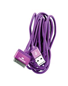 Duracell Sync & Charge 30-Pin USB Cable, 10ft, Purple