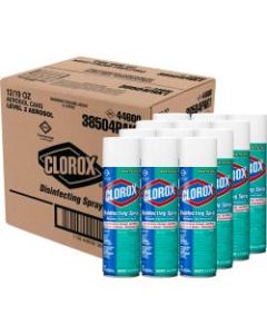 Clorox Disinfecting Spray, Fresh Scent, 19 Oz Bottle, Case Of 12