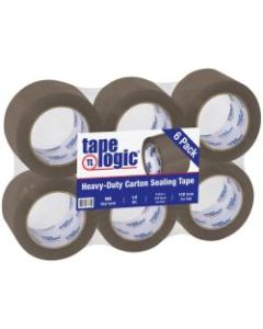 Tape Logic #600 Hot Melt Tape, 3in Core, 3in x 110 Yd., Tan, Pack Of 6