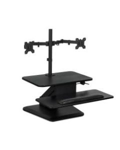 Mount-It! MI-7914 Sit-Stand Standing Desk Converter With Dual Monitor Mount Combo, 22inH x 31inW x 21inD, Black