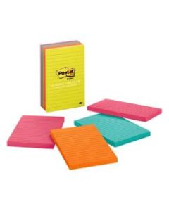 Post it Notes, 4in x 6in, Lined, Cape Town, Pack Of 5 Pads