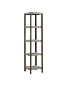 Sauder Manhattan Gate 67inH 4-Shelf Tower Etagere, Mystic Oak
