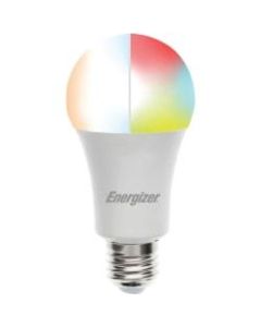 Energizer A19 Smart Multiwhite and Multicolor LED Bulb - 11.50 W - 60 W Incandescent Equivalent Wattage - 120 V AC - 800 lm - A19 Size - Multicolor, Multi White Light Color - E26 Base