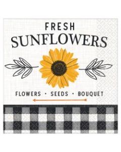 Amscan Paper Fall Harvest Market Beverage Napkins, 5in x 5in, 6 Per Pack, Case Of 16 Packs