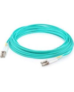AddOn 1m HP BK838A Compatible LC (Male) to LC (Male) Aqua OM4 Duplex Fiber OFNR (Riser-Rated) Patch Cable - 100% compatible and guaranteed to work