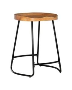 Linon Linton Counter Stool, Black/Brown