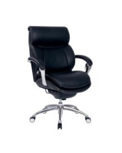 Serta iComfort i5000 Ergonomic Bonded Leather Mid-Back Managers Chair, Onyx Black/Silver