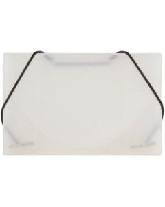 JAM Paper Business Card Case With Elastic Closure, Clear Frost