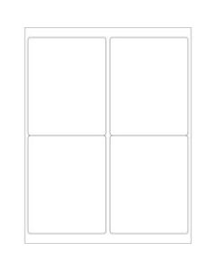 Office Depot Brand Inkjet/Laser Labels, LL129, Rectangular, 4in x 5in, White, Case Of 400