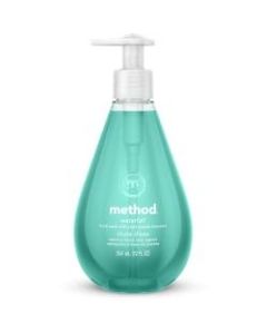 Method Waterfall Natural Gel Hand Wash - Waterfall Scent - 12 fl oz (354.9 mL) - Pump Bottle Dispenser - Hand - Aqua - Paraben-free, Phthalate-free, Triclosan-free, EDTA-free - 6 / Carton