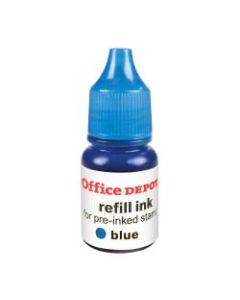 Office Depot Brand Pre-Ink Refill Ink, Blue, Pack Of 2