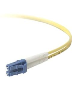 Belkin LCLC083-01M-TAA Fiber Optic Duplex Patch Cable - 3.28 ft Fiber Optic Network Cable - First End: 2 x LC Male Network - Second End: 2 x LC Male Network - Patch Cable - Yellow