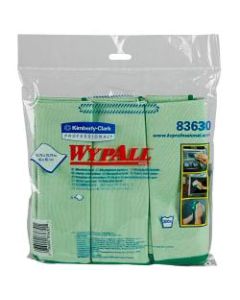Wypall Microfiber Cloths, Green, Pack Of 6