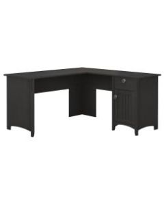 Bush Furniture Salinas L Shaped Desk With Storage, Vintage Black, Standard Delivery