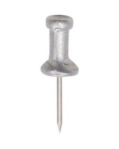 Gem Office Products Aluminum Pushpins - 0.5in Diameter - for Notice - 100 / Box - Aluminum - Plastic, Aluminum, Aluminum