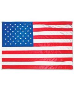 Advantus Heavyweight Nylon Outdoor U.S. Flag - United States - 96in x 60in - Heavyweight, Grommet, Durable - Nylon, Brass - Red, White, Blue
