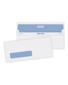 Quality Park #10 Reveal-N-Seal Business Security Window Envelopes, Bottom Left Window, Self-Sealing, White, Box Of 500