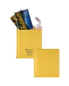 Quality Park Redi-Strip Bubble Mailers with Labels - Bubble - 7 1/2in Width x 9 1/2in Length - Peel & Seal - 10 / Box - Kraft