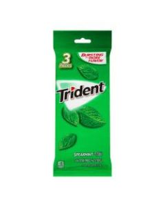 Trident Spearmint Gum, 14 Pieces Per Pack, Bag Of 3 Packs, Box Of 3 Bags