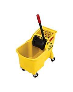 Rubbermaid Bucket And Wringer Combination, 31 Quarts, Yellow