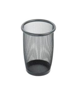 Safco 9716 Round Mesh Wastebasket, 3-Gallon, Black