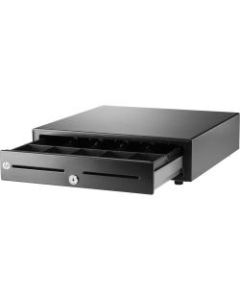 HP USB Standard Duty Cash Drawer - 2 Media Slot - USB, Powered USB, - Black - 4.3in Height x 16.3in Width x 16.2in Depth