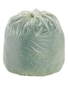 Stout EcoSafe-6400 Compostable Compost Bags, 0.85 mil, 32-Gallon, Green, Box Of 50