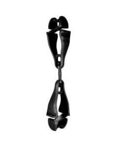 Ergodyne Squids 3420 Swiveling Dual-ClipGlove Holders, 5-1/2in, Black, Set Of 6 Holders