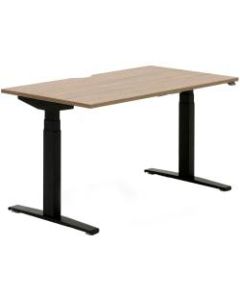 Allermuir Slide Electric Height-Adjustable Standing Desk, 29inH x 54inW x 24inD, Walnut/Black